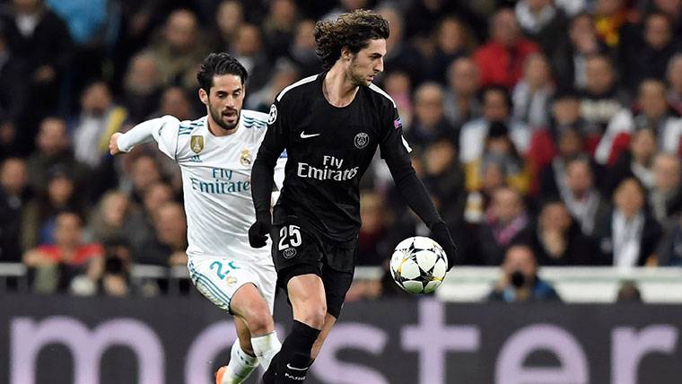 Adrien Rabiot, during the party against the Real Madrid in the Bernabéu