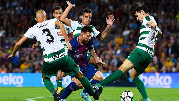 Leo Messi en un partido contra el Eibar