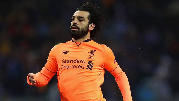 Mohammed Salah, durante un partido con el Liverpool