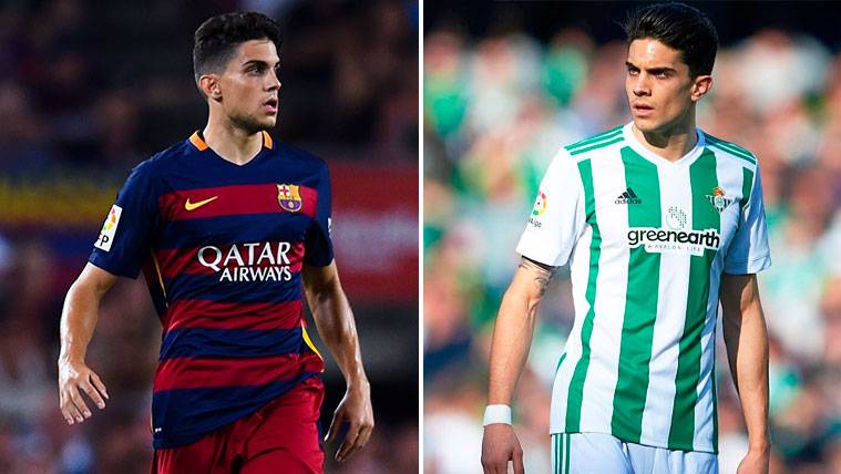 Marc Bartra, during his stage in the Barça and his new adventure in the Betis