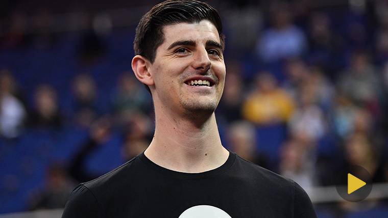 Thibaut Courtois, witnessing a party of the NBA