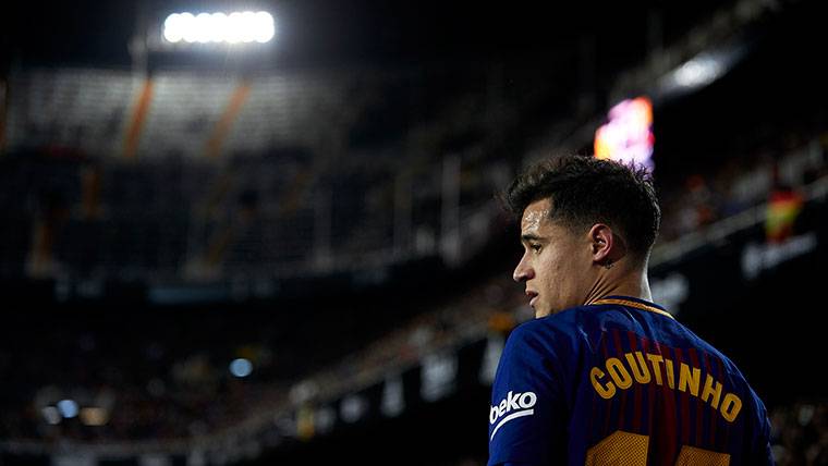 Philippe Coutinho, during a party with the FC Barcelona