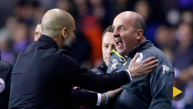 Pep Guardiola and Paul Cook, arguing angrily on the lawn