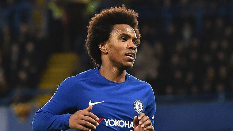 Willian, durante un partido con el Chelsea