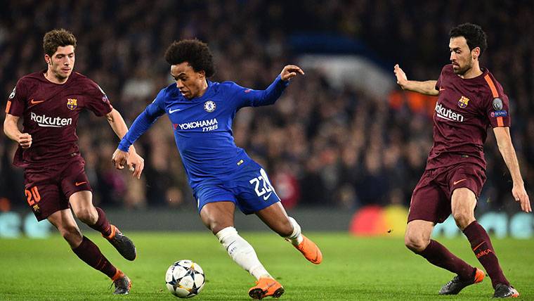 Willian jugó a un grandísimo nivel contra el FC Barcelona