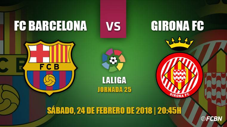 Previous of the FC Barcelona-Girona of the J25 of LaLiga 2017-18