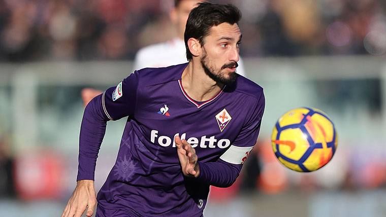 Davide Astori, during a party with the Fiorentina in December of 2017