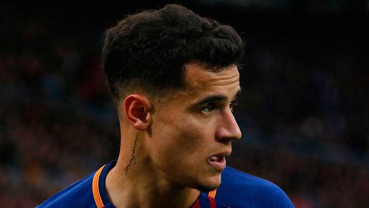 Philippe Coutinho en un partido del FC Barcelona