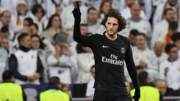 Adrien Rabiot celebra un gol contra el Real Madrid