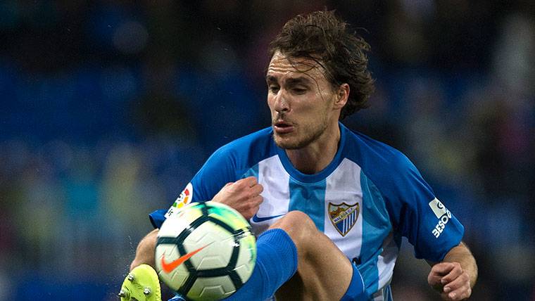 Ignasi Miquel, durante un partido con el Málaga