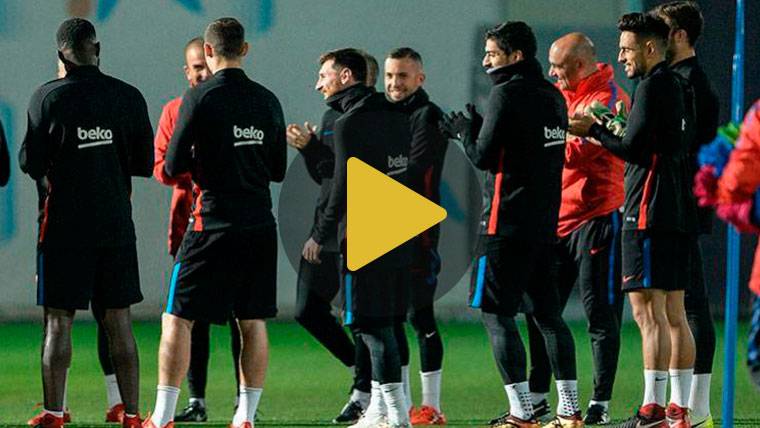 Entrenamiento del FC Barcelona en la Ciutat Esportiva