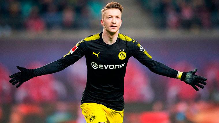 Marco Reus celebra un gol con el Borussia Dortmund