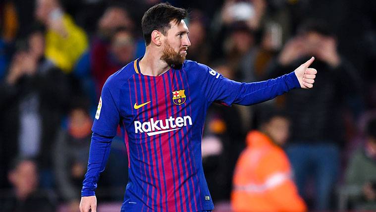 Leo Messi en un partido del FC Barcelona