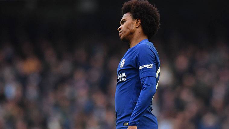 Willian en un partido del Chelsea