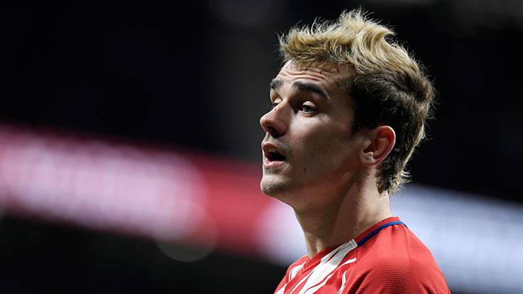 Griezmann, durante un partido con el Atlético