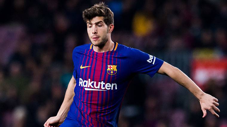 Sergi Roberto, durante un partido este curso con el FC Barcelona