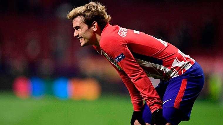 Antoine Griezmann, lamentando una ocasión fallada con el Atlético