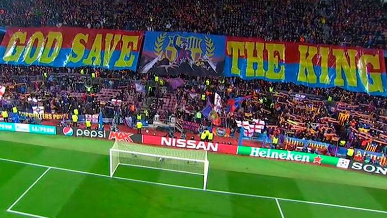 El tifo del Camp Nou dedicado a Messi
