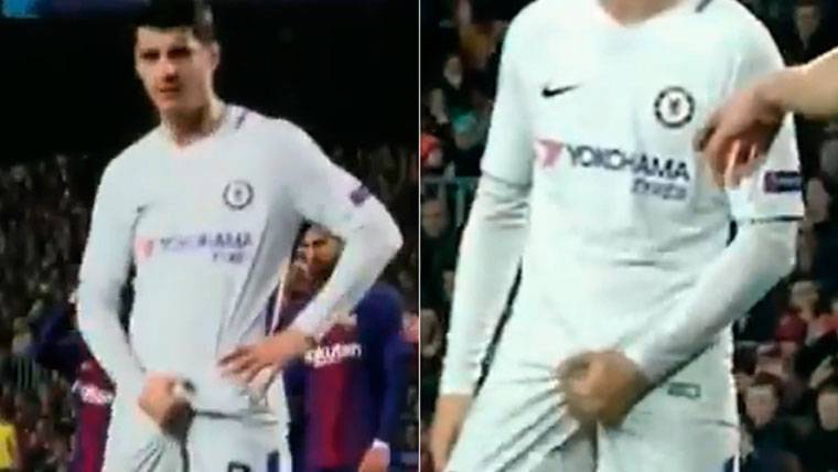El gesto de Morata a la afición culé
