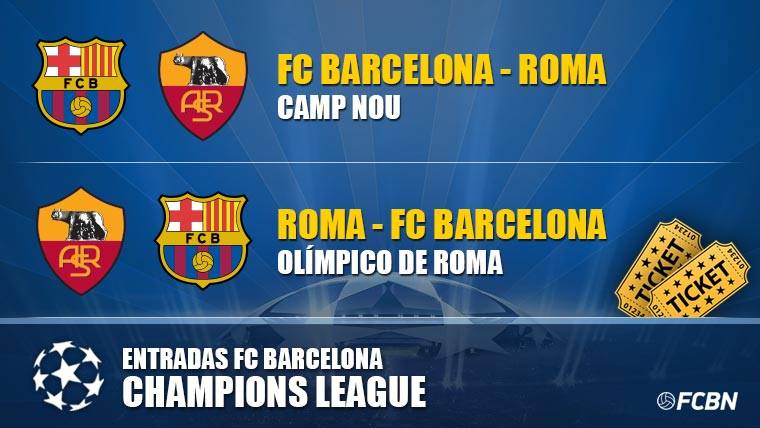 Entradas FC Barcelona vs AS Roma - Champions League