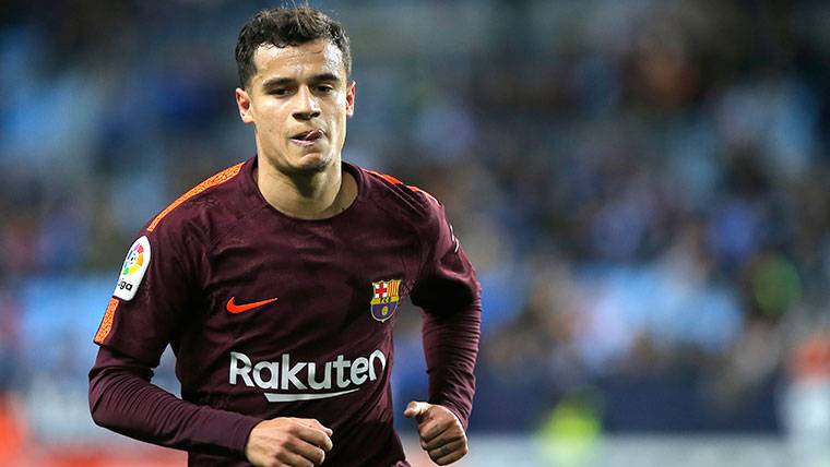 Philippe Coutinho, during a party with the FC Barcelona this course