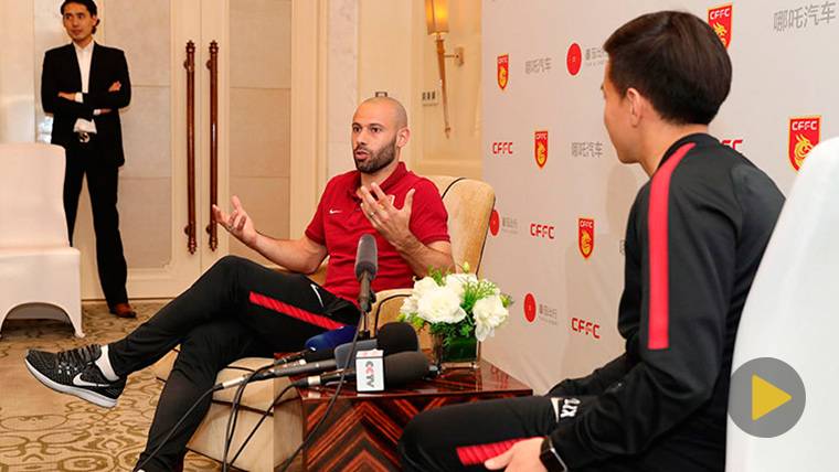 Javier Mascherano, during an interview conceded from China