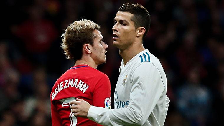 Antoine Griezmann y Cristiano, cara a cara en un Atlético-Real Madrid