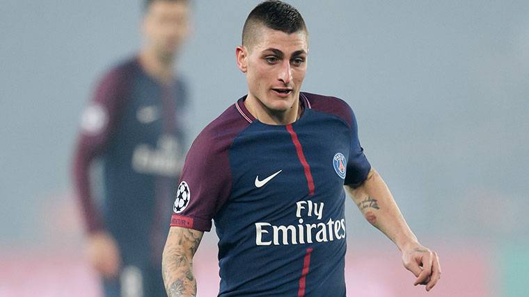 Marco Verratti, durante un partido con el PSG en Champions League