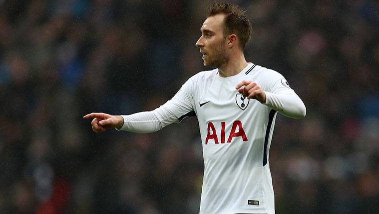 Christian Eriksen in a party of the Tottenham
