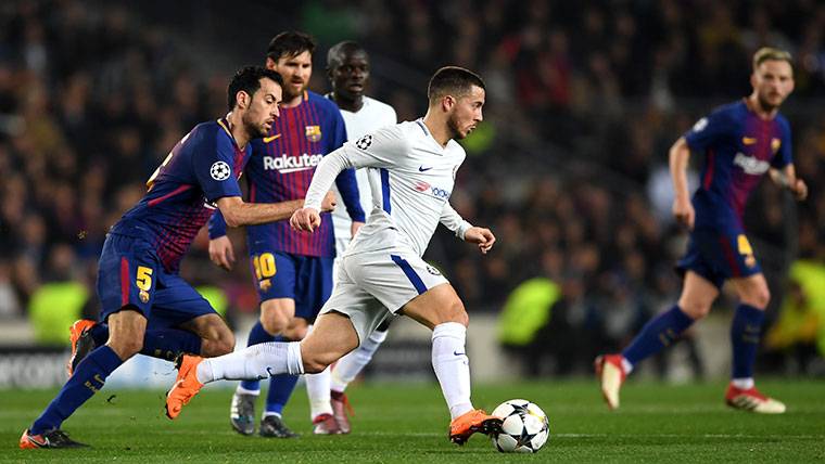 Eden Hazard, during a party of Champions against the Barcelona