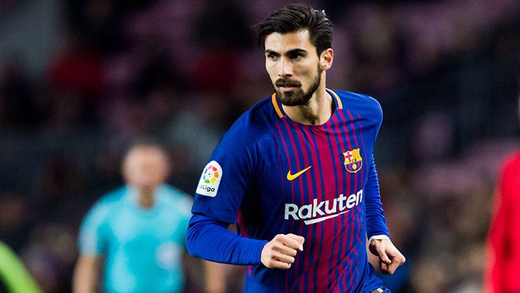 André Gomes, durante un partido con el Barcelona esta temporada