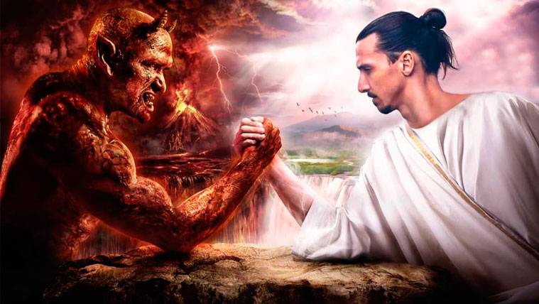 The image with which Zlatan Ibrahimovic announced that it leaves the Manchester United
