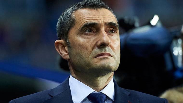 Ernesto Valverde, thoughtful during a party of the FC Barcelona