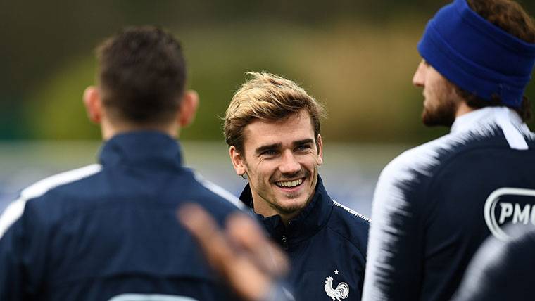 Antoine Griezmann, durante la concentración con Francia