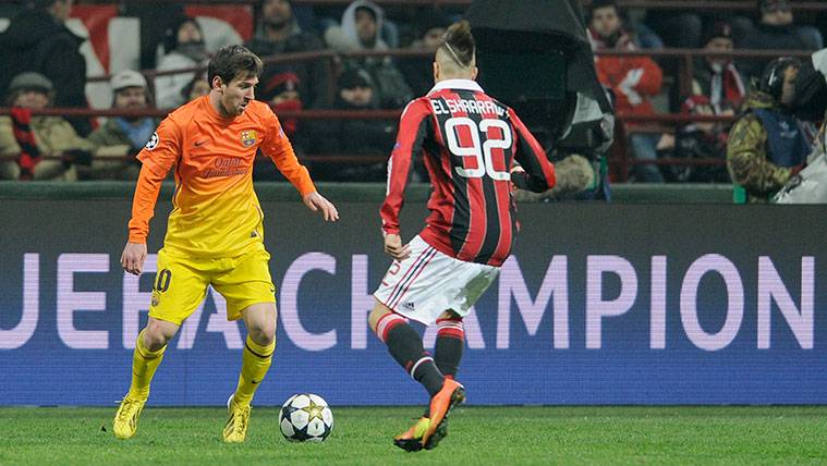 Leo Messi ya se enfrentó a Stephan El Shaarawy cuando militaba en el Milan