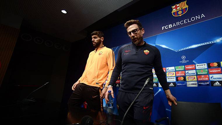 Fazio, beside his trainer Gave Francesco before the press conference