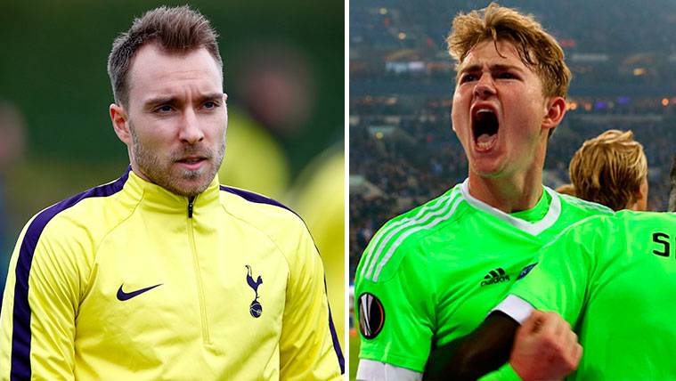 Christian Eriksen and Matthijs of Ligt, two players that like to the Barça