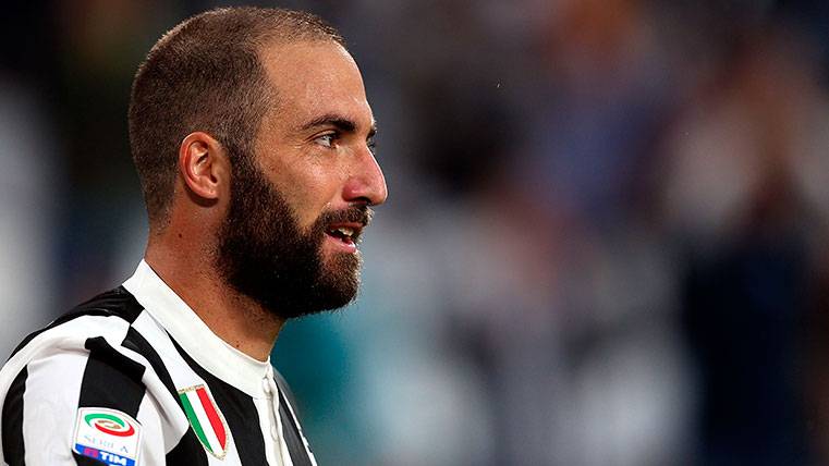 Gonzalo Higuaín en un partido de la Juventus