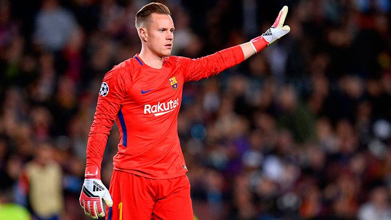 Marc-André Ter Stegen, during the party against the Rome in Champions
