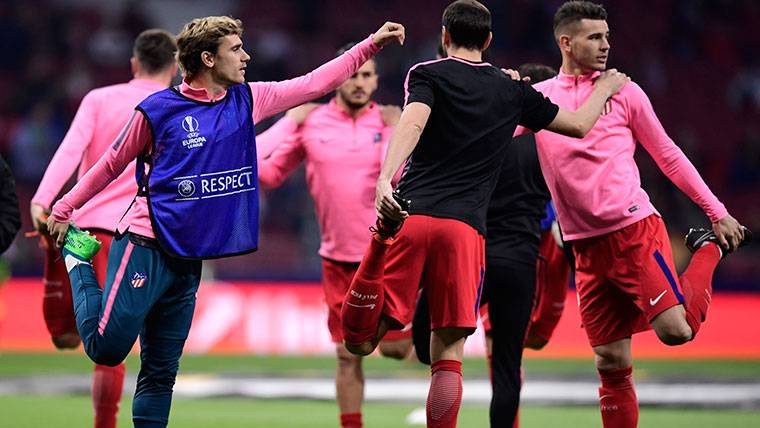 Antoine Griezmann, during a warming with the Athletic of Madrid