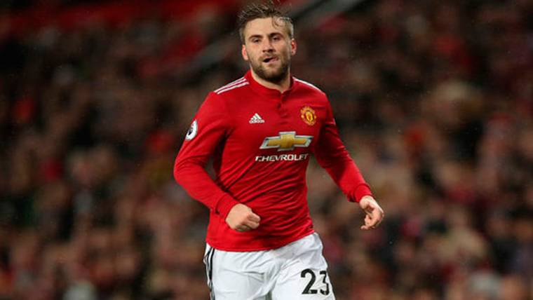 Luke Shaw, during a party with the Manchester United this season