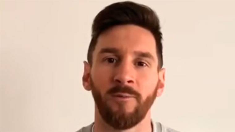 Leo Messi mandó un saludo a Lauti