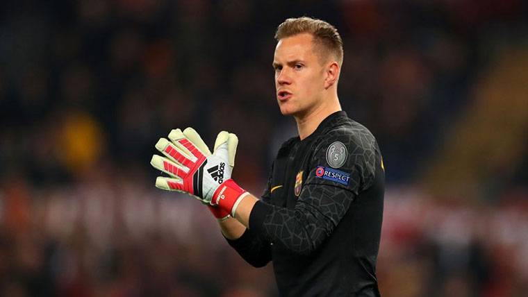 Ter Stegen, during the party against the Rome in the Olympic
