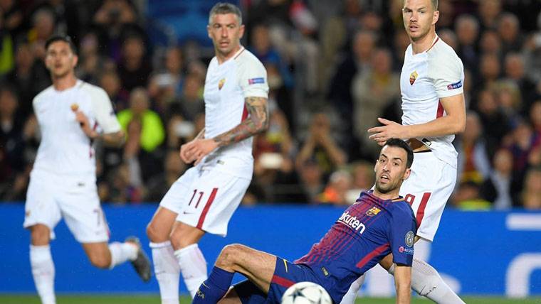 Sergio Busquets, during the party of the Tuesday against the Rome