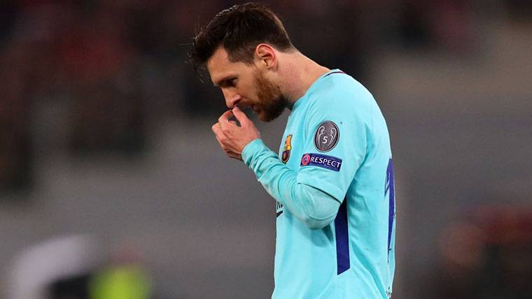 Leo Messi, after the elimination of the FC Barcelona against the Rome