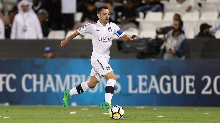 Xavi Hernández en un partido con el Al-Sadd
