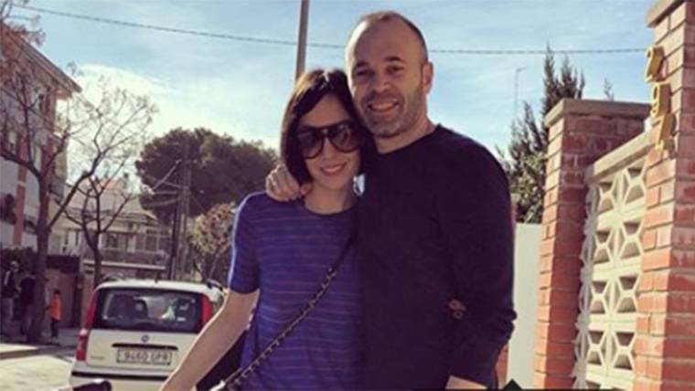 Andrés Iniesta and Anna Ortiz, in a publication of 'Instagram'