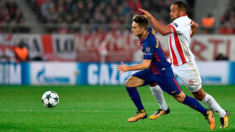 Denis Suárez en un partido del FC Barcelona