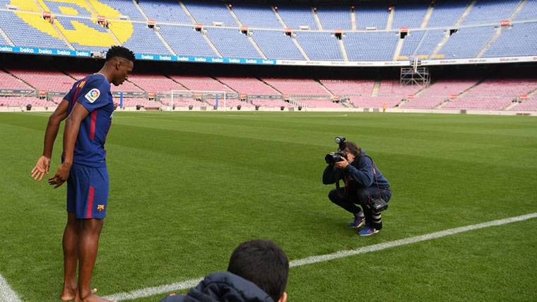 Yerry Mina, el día en que fue presentado con el FC Barcelona