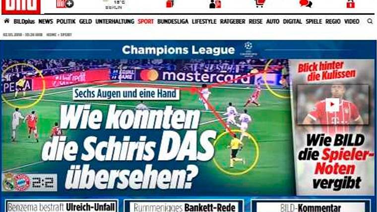 The newspaper 'Bild' bursts against the performance of the referee Cüneyt Çakir